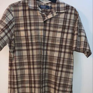 Polo Ralph Lauren Mens Tan Brown Oxford Shirt